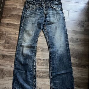 Men's Silver Blue Jeans